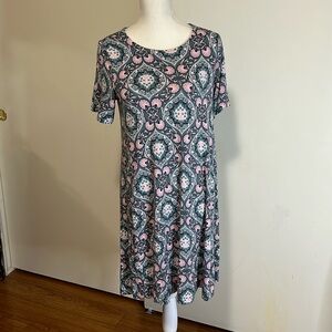 Loft Pink and Gray Dress